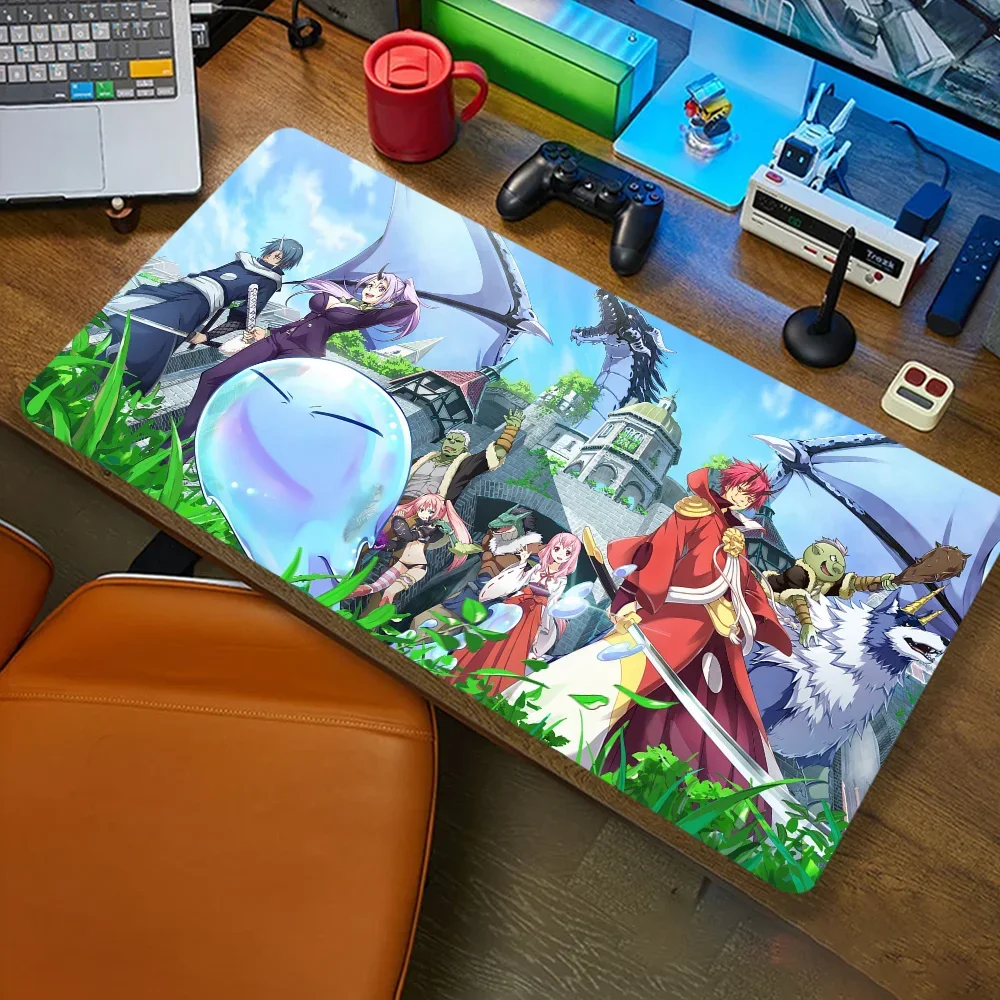 Anime That Time I Got Reincarnated Slime Mousepad Computer Office Game Table Mats XXL Rubber Anti-slip Gaming Keyboard Long Desk