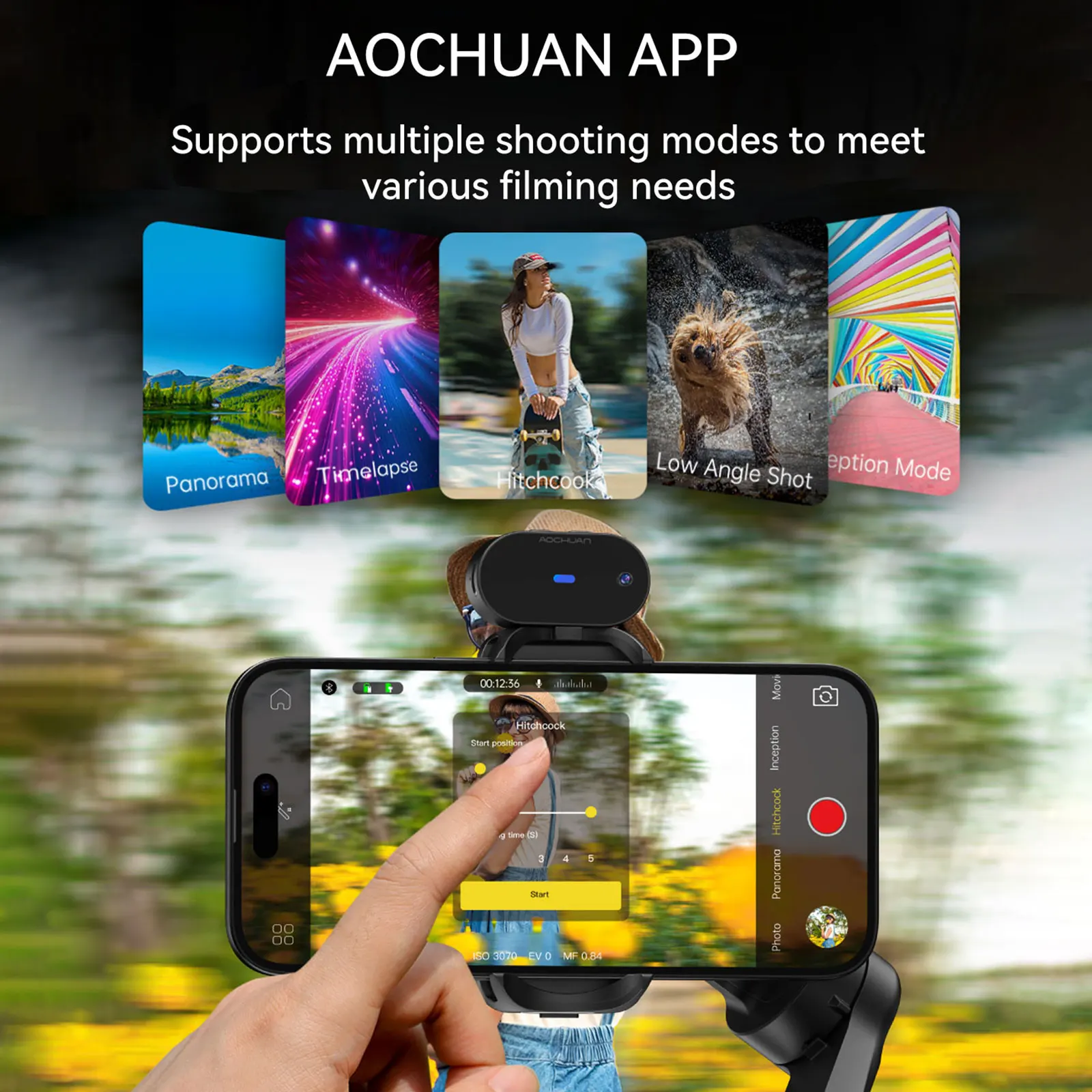AOCHUAN Smart XE Ai Smartphone 3 Axis Gimbal Stabilizer For iPhone and Android phone Face tracking without app Handheld Gimbal