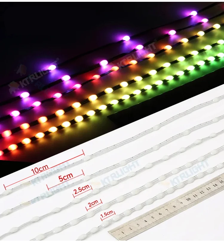 Transparent Wire 5V 3PIN WS2811 LED String Lights Dream Color Accessories RGBIC Addressable Seed Pixel Pebble Decorative Lights