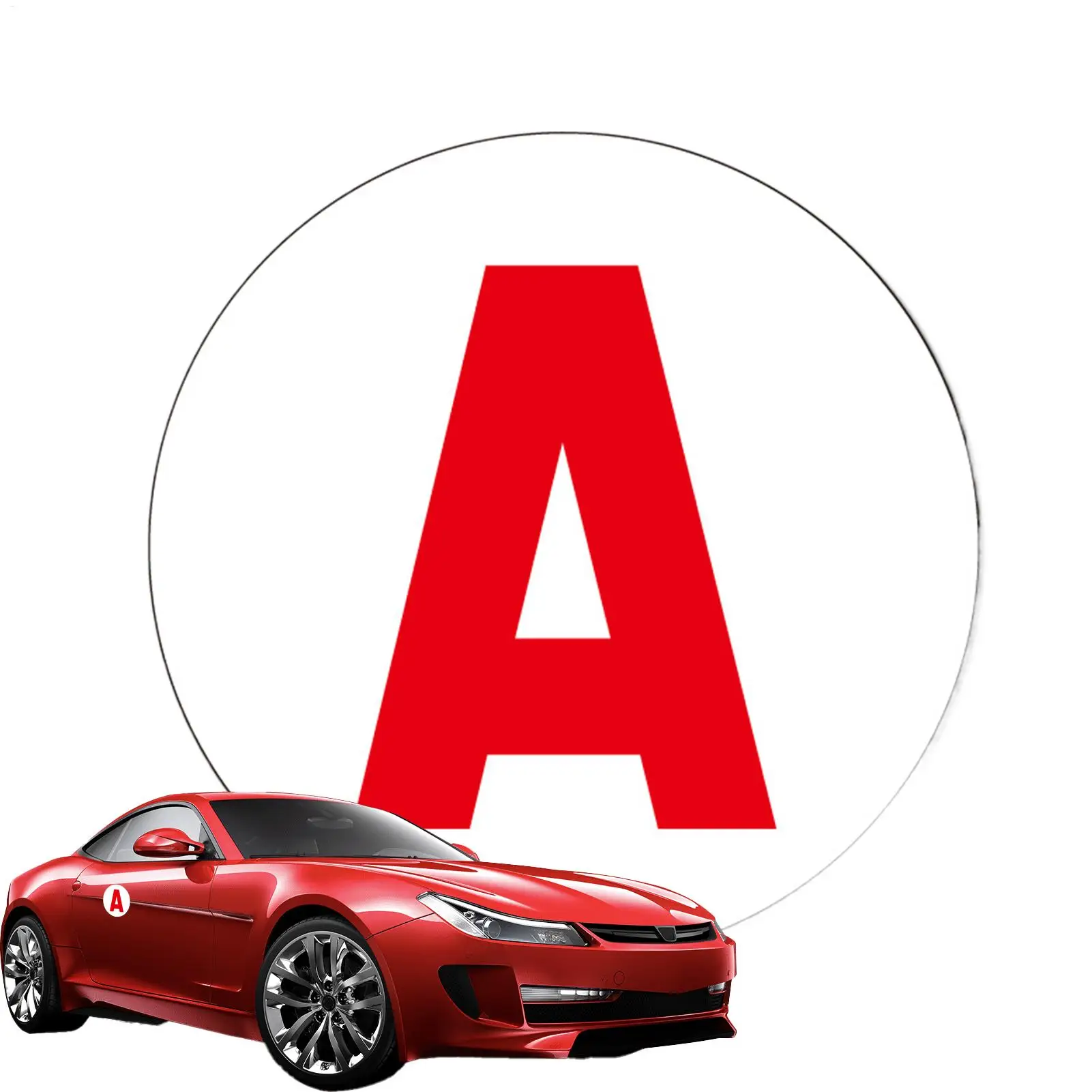 Letter A French Trainee Car Sticker Magnetic Driver Decal Waterproof Removable Bumper Automotive Sticker For Teens Adult Vehicle