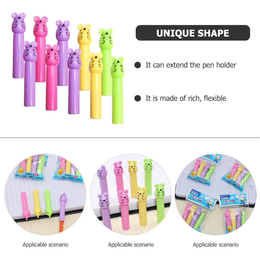 

40 Pcs Pencil Protection Cap Holding Cover Caps Point Protectors Plastic Guard Student