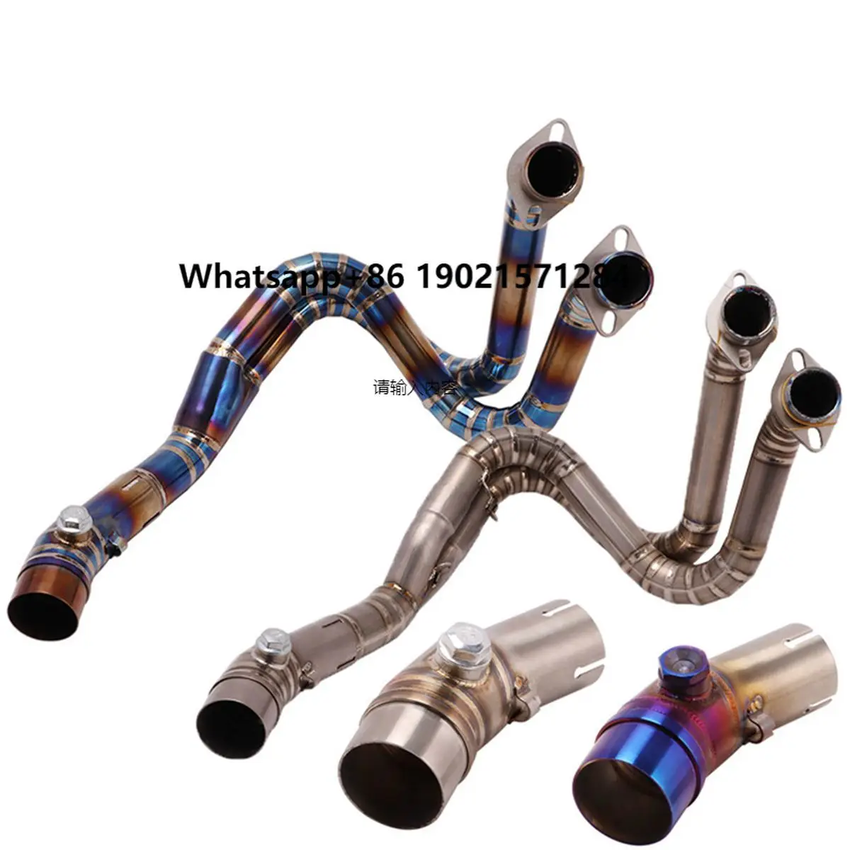 

Titanium Alloy Motorcycle Exhaust Pipe System Front Middle Link Pipes Modification for Kawasaki NINJA650 ER6N