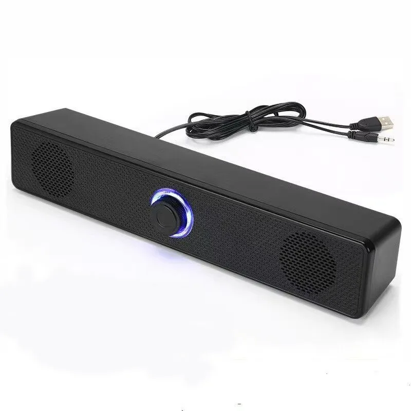 Barra de sonido para PC, Altavoz Bluetooth con cable/inalámbrico, sistema de Audio envolvente para TV, PC, portátil, juegos, cine en casa