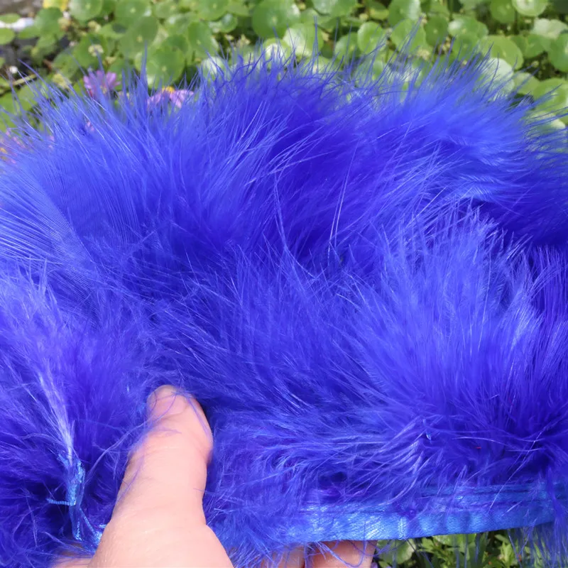 1Meter Marabou Feathers Trim 8-10cm Turkey Feather Trim Fringe Ribbon Feathers for Crafts Carnival Wedding Party Decoration