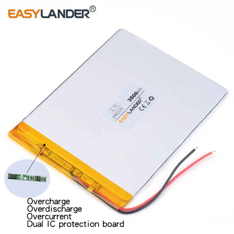 3.7V 3500mAh 2982133 Rechargeable Lithium Li-ion Li Polymer Battery