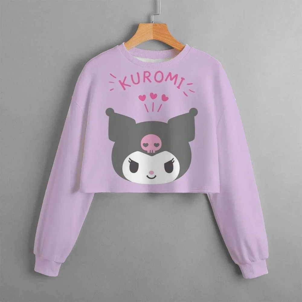 Kawaii Kuromi Mymelody Jade Gui Dog Top com capuz para roupas infantis meninas com capuz desenho animado