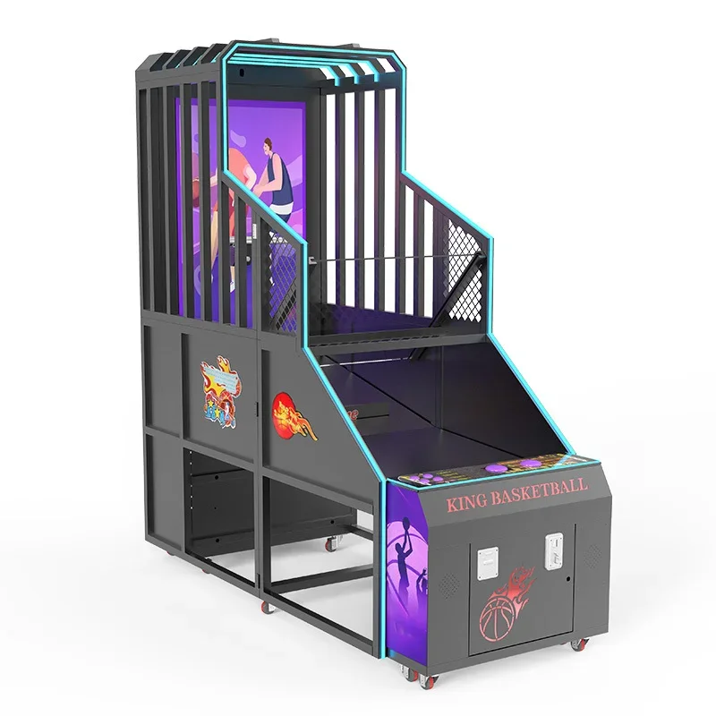 High Quality Commercial Electronic Coin Operated Basketball Shooting Machine For Children Playground