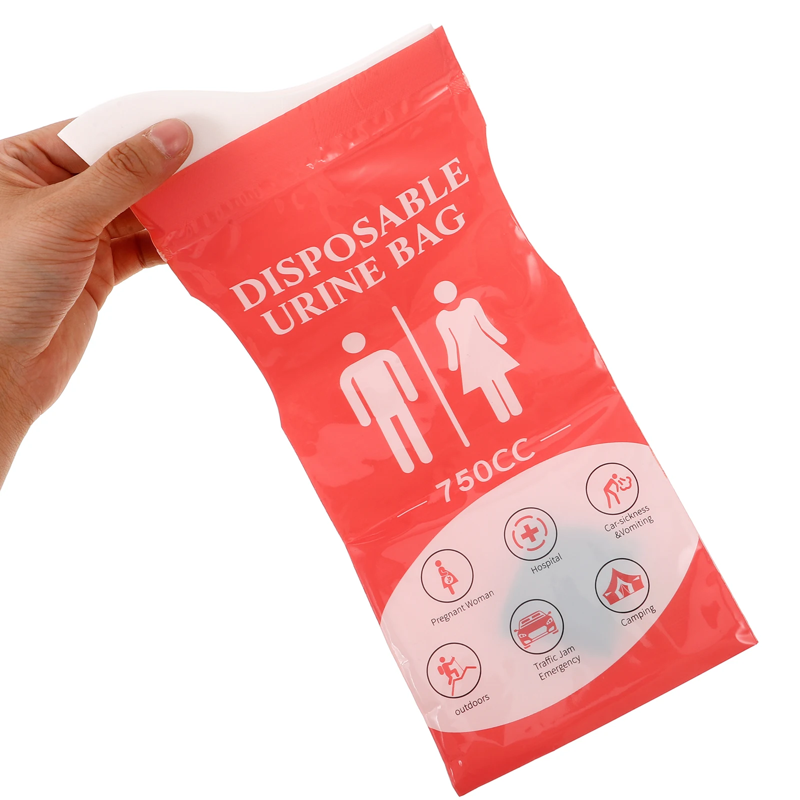 

4Pcs Disposable Emergency Urine Bags Portable Travel Pee Bags Camping Car Outdoor Use Urine Bag Urinal Bag Urination Holders