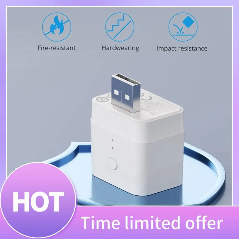 

ABFN-Zbmicro USB Smart Adaptor Zigbee 3.0 Repeater Fast Charging, Data Transfer, Remote Control Via Ewelink & Alexa