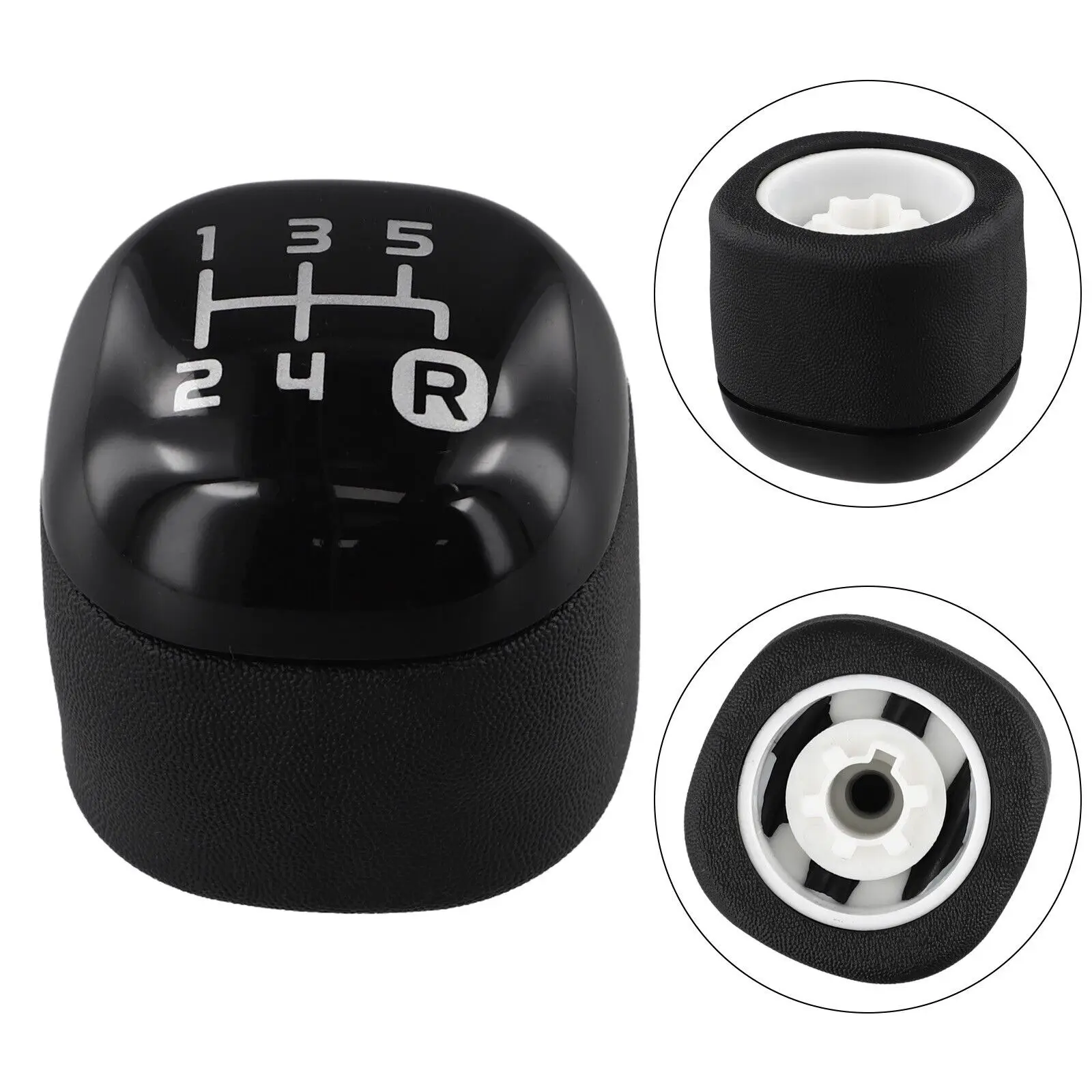 Manual 5-Speed Parts Leather Shifts Lever Gear Shift Knob for Fiat Panda 2012-2020 46315999 48YT7180