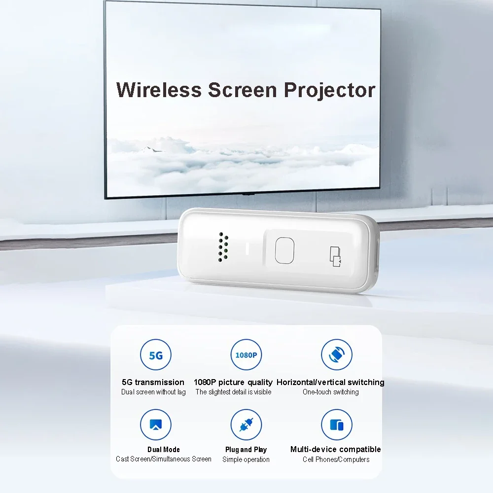 

1080P Wireless HDMI-compatible Extender for Airplay for Miracasting Dongle 5G Wifi Long Range Transmitter and Receiver Adapter