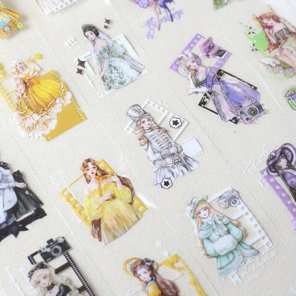 

6 Pcs PET Decorative Adhesive Tapes Stickers Junk Journal Supplies Arts Scrapbook DIY Embelishment Collage Card Album Tapes