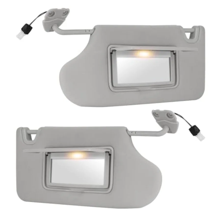 

Left and Right Sun Visor for Nissan Altima 2013 2014 2015 2016 2017 2018 Replace for 96401-3TA2A for 96400-3TA2A Gray with Ligh