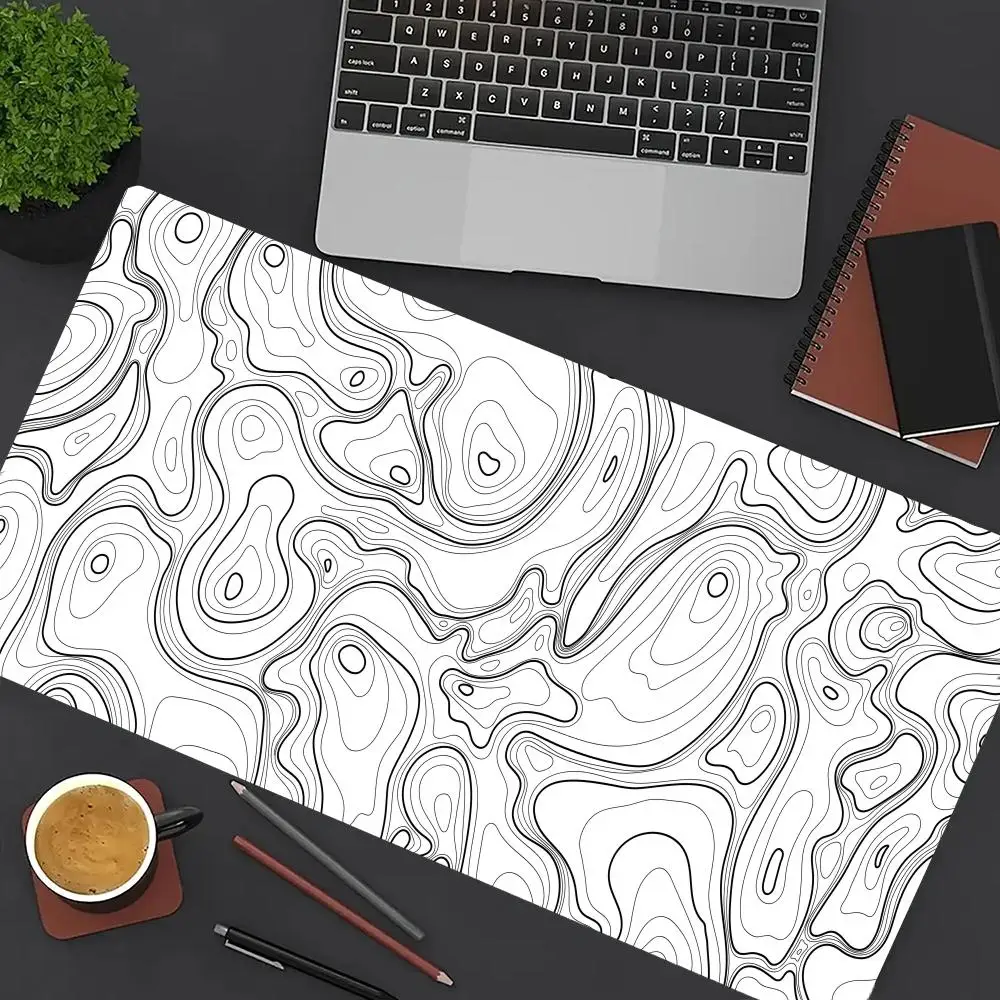 

Топографическая текстура Коврик для мыши Большой коврик для мыши для компьютера и ноутбука XXL Офисный игровой коврик для мыши с резиновым дном HD Нескользящий длинный настольный коврик