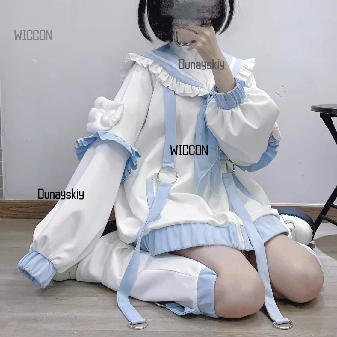 jirai-kei-kawaii-couleur-a-l'eau-doux-fille-col-marine-veste-japonais-sous-culture-ailes-mignon-cardigan-haut-halloween-cosplay