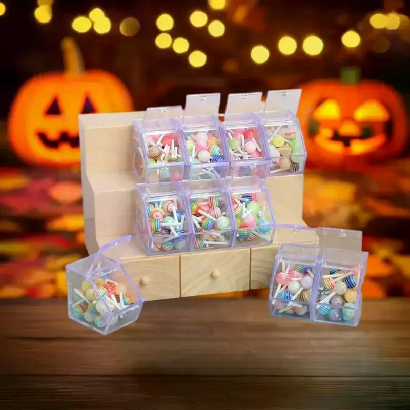 인형의 집 미니어처 슈퍼마켓 장면, 1/12 스케일 시뮬레이션 저장 진열대와 롤리팝 놀이 세트