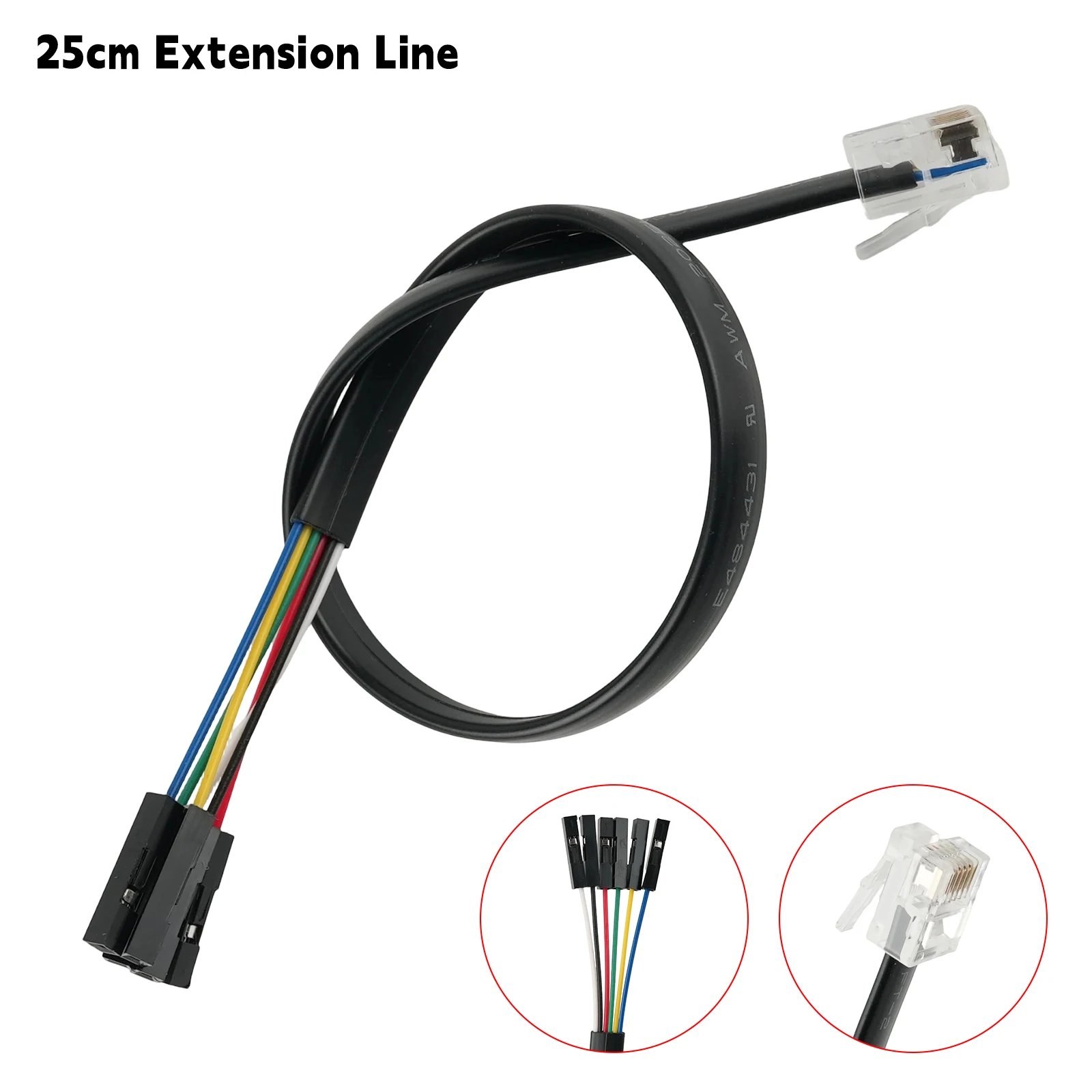 25cm EV3 Extension Line 6p6c Building Blocks Crystal Head to 6P Female DuPont Head Connector Wire for Microbit Robot:Bit ev3/nxt