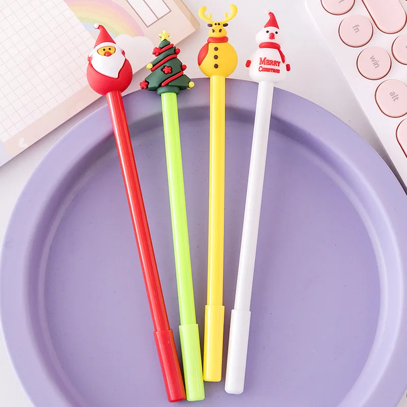 8 Stück gemischte Kawaii-Gelschreiber für Weihnachten und Weihnachtsmann, niedlich, für Schule, Büro, Schreibbedarf, Geschenk, Schreibwaren