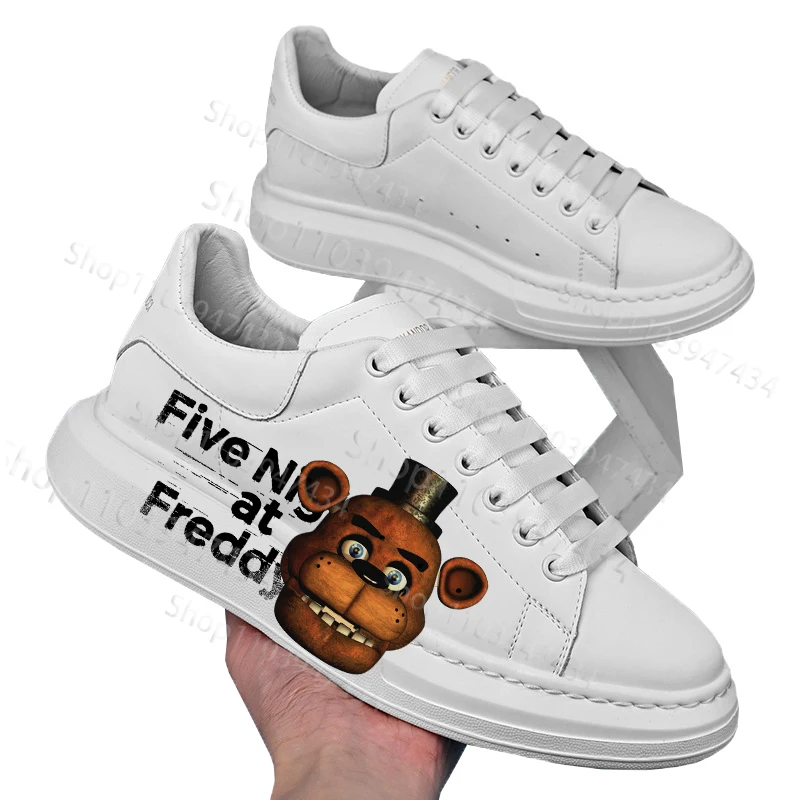 

Popular Five Nights Bear Adult Casual Shoes Four Season Comfortable Waterproof Leather Thick Sole Man Woman Sneakers Size 36-44
