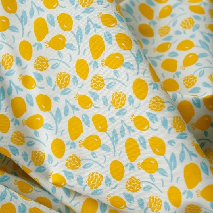 Mini Fruit Floral Bunny Cotton Twill Fabric