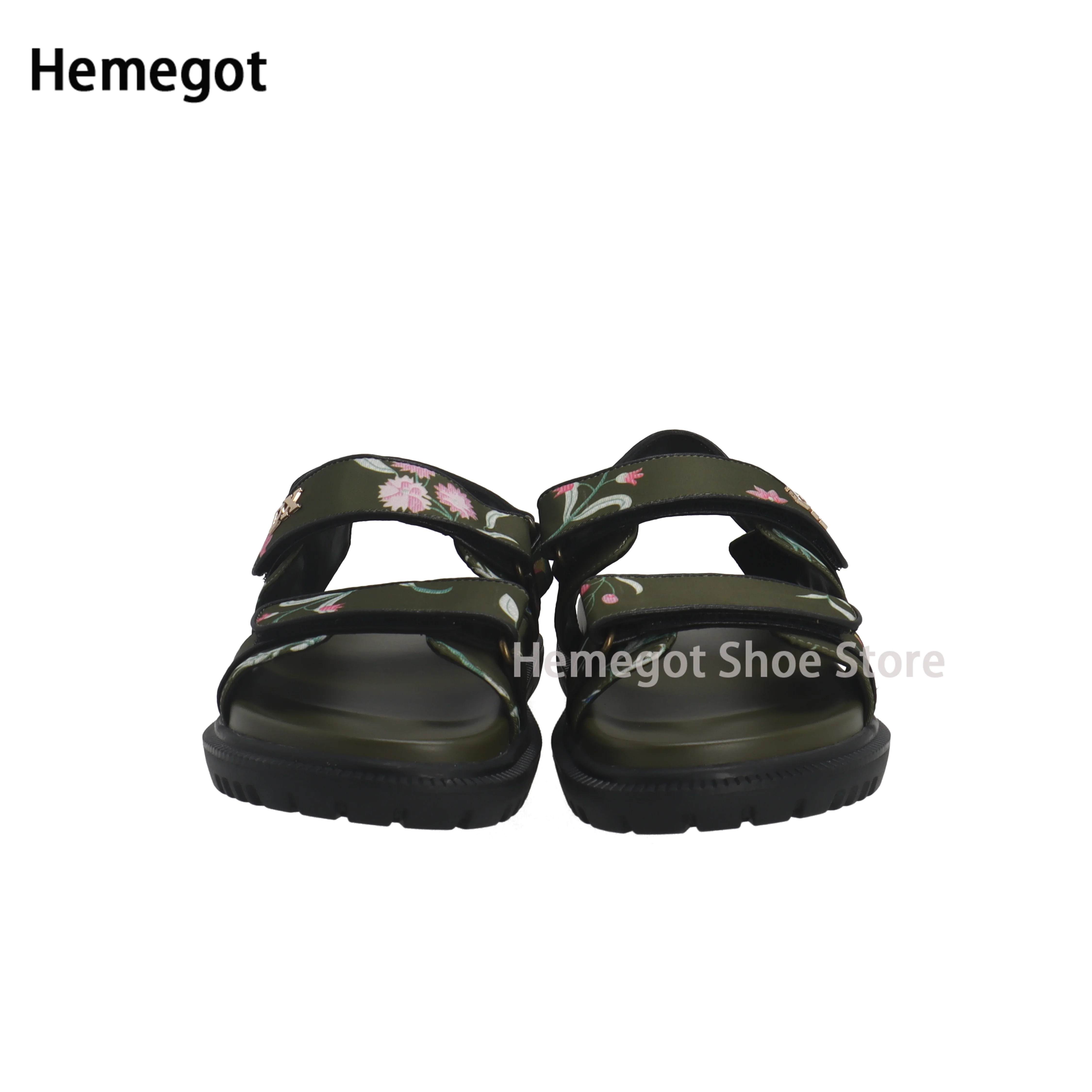 Multicolor Floral Embroidered Sandals Summer Flats for Women Technical Fabric Leather Handmade Flats Sandals Casual Shoes