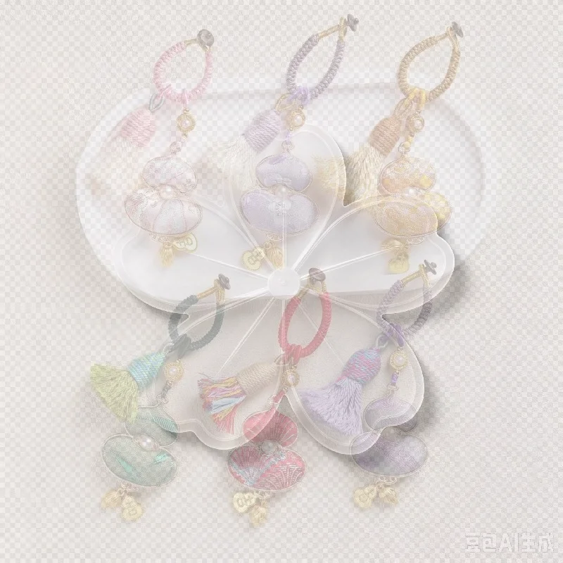 Handmade Brocade Gourd Pendant Good Luck Chinese Style Gourd Key-chain Blessing Traditional Woven Tassel Bag Pendant Bag Charm