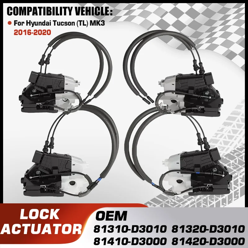 

Car Door Lock Actuator Latch For Hyundai Tucson TL MK3 2016 2017 2018 2019 2020 81310-D3010 81320-D3010 81320-D3010 81420-D3000