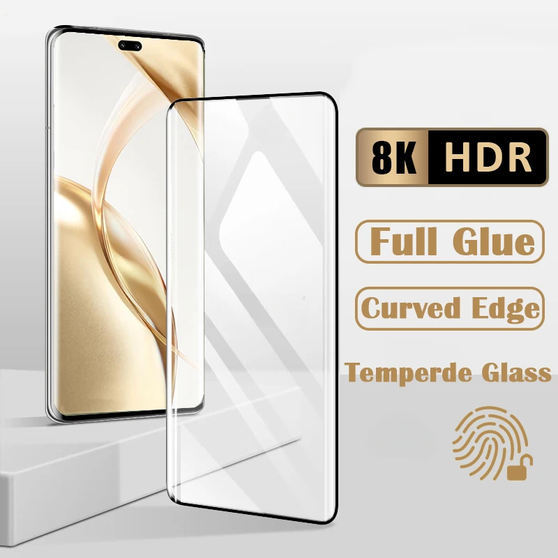 

3D Curved Tempered Glass For Honor 200 100 90 Pro X50 GT X9B X9A Screen Protectors For Honor Magic 6 5 Lite Full Glue HD Glass