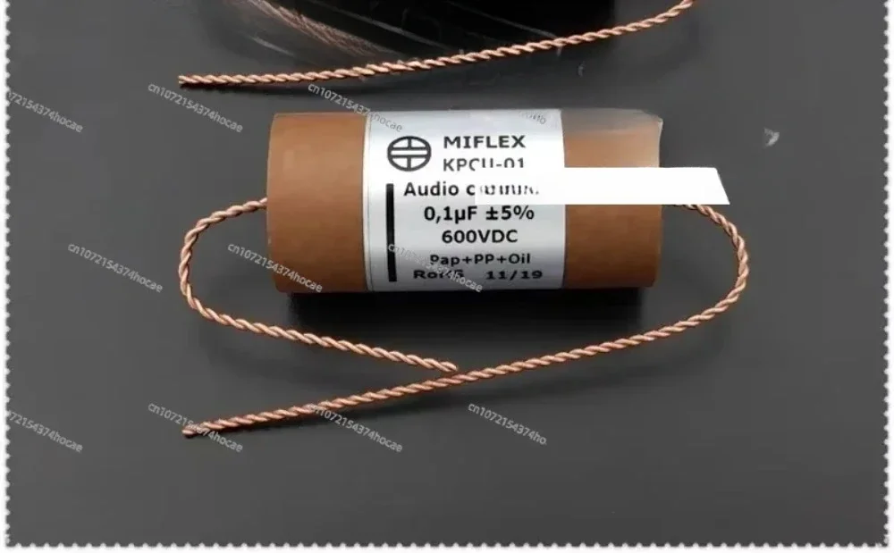1PCS Imported Poland 0.1uF 600V MIFLEX KPCU-01 copper foil oil immersed audio paper tube capacitor