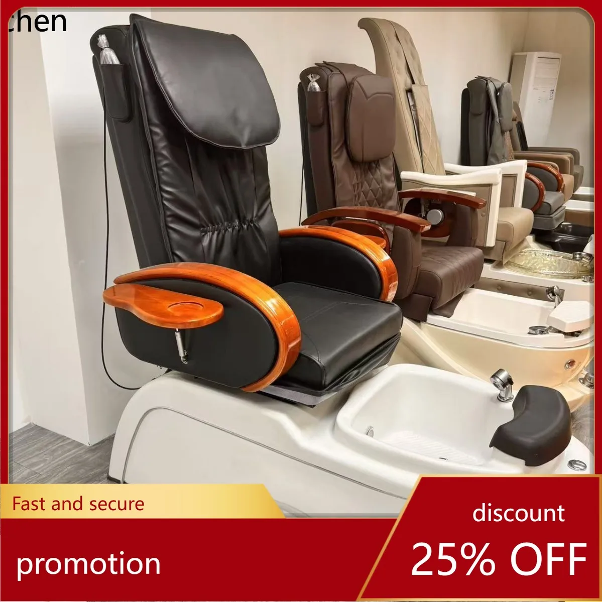 

HXL Nail Art Eyelash Tattoo Electric Foot Spa Chair Recliner Foot Therapy Spa