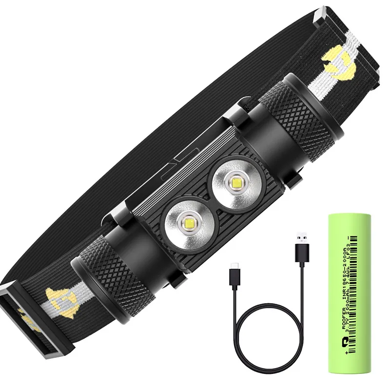 

Factory Wholesale Most Powerful Rechargeable LED Headlamp,Waterproof Running Headlamp, Type-C Headlamp Rechargeable