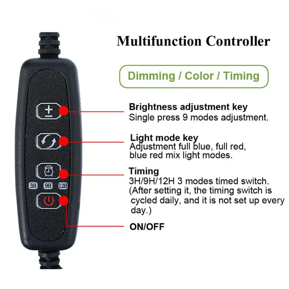 Groeilampen Met Volledig Spectrums Led-Groeilicht Voor Bloemzaailing Binnenshuis Met Dimmende Timing Clip Lamp Usb Phyto Lamp