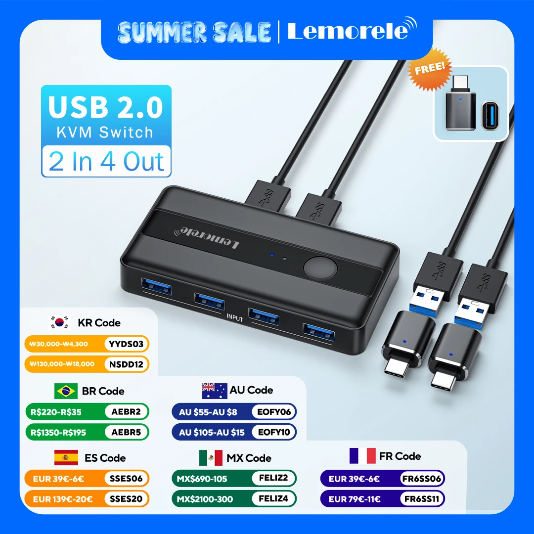 �y�Z�[�����zUSB kvm�X�C�b�`�A�_�v�^�[,3.0�X�C�b�`���[,2����,4�o��,�v�����^�[,�R���s���[�^�[�L�[�{�[�h