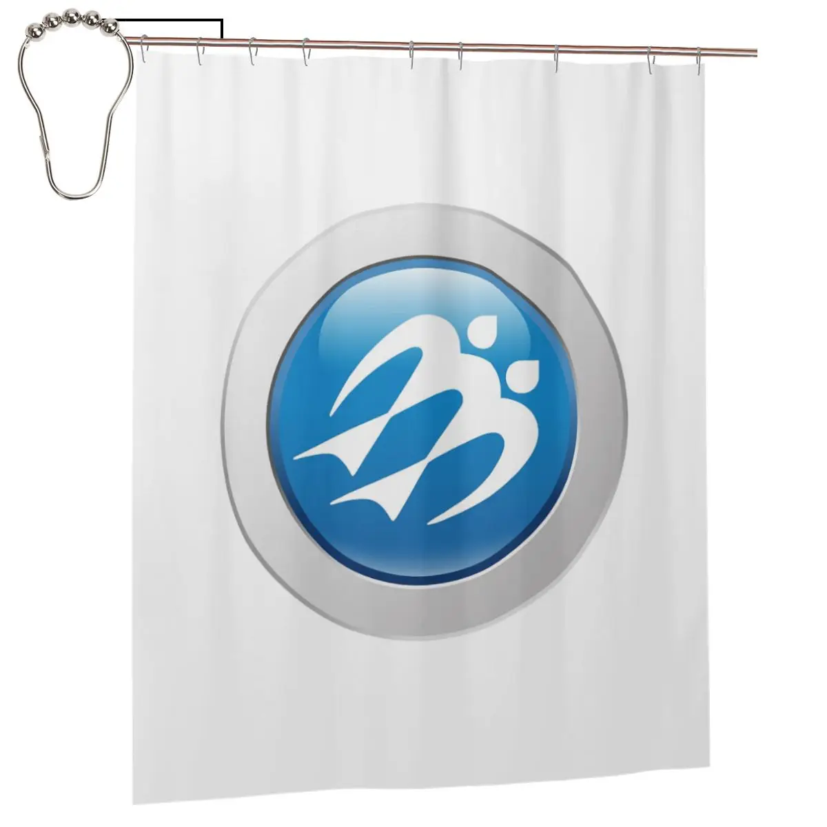 

Водонепроницаемая полиэстеровая занавеска для душа Knaus Caravan с крючками