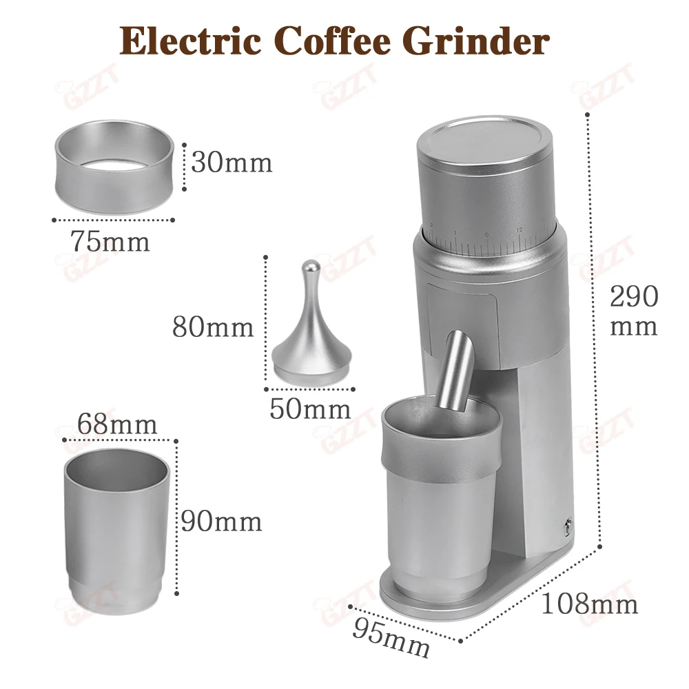 GZZT M63 Single Origin Bean Grinder, aço inoxidável Cone Burr, máquina de café, café Miller, 63mm