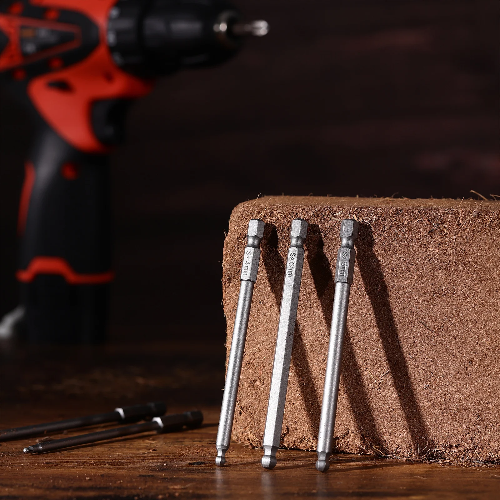 5Pcs Ball End Drill Bits Strong Suction Magnetic Shank Ideal for Electric Screwdrivers and Air Drills Professional Grade Kit