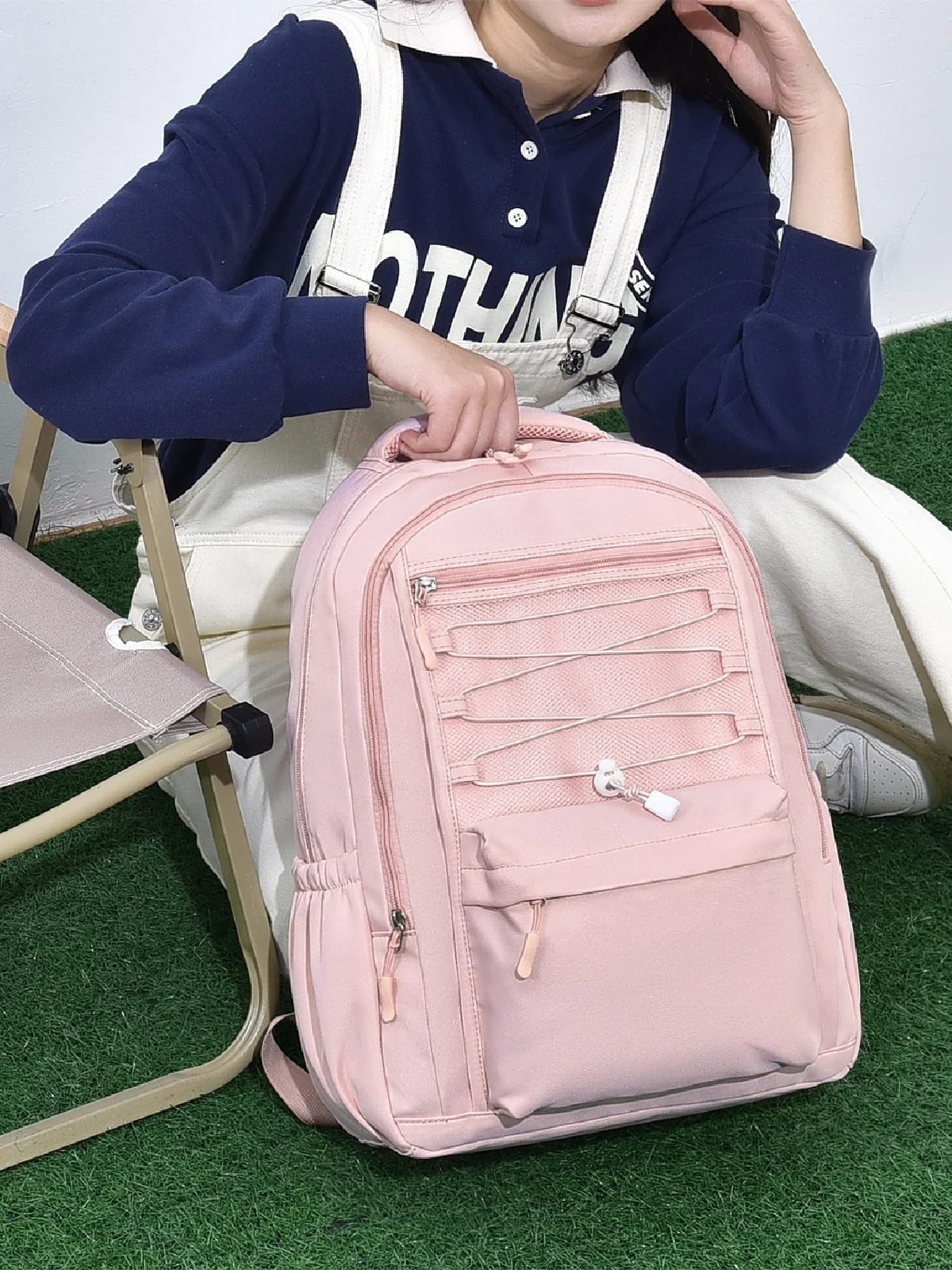新しいファッション学生用スクールバッグ、カジュアルで大容量、トレンディで多用途なバックパック、軽量でシンプルな旅行用バックパック、通勤用