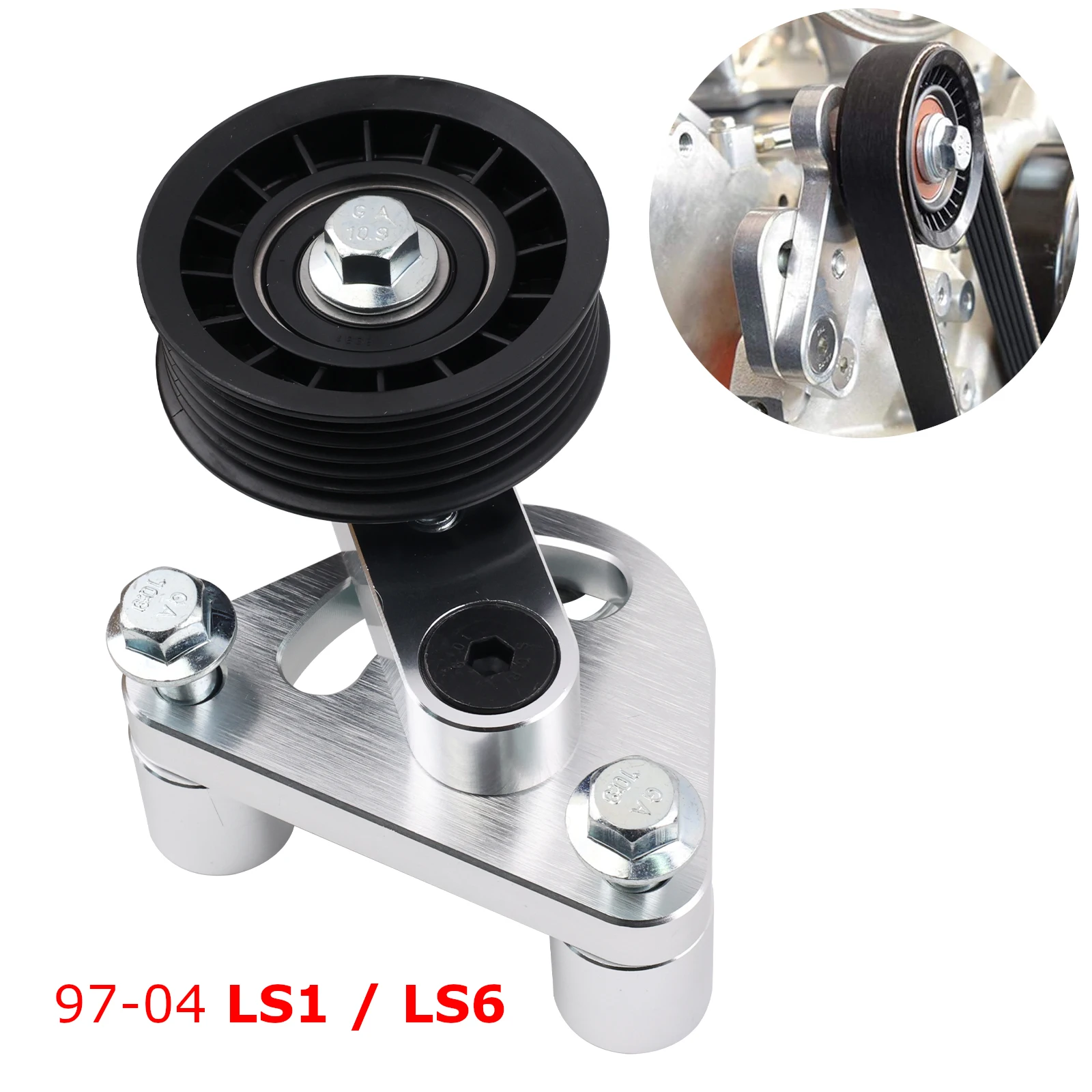 

Billet Manual Belt Tensioner with Pulley for Chevrolet Corvette C5 1997-2004 LS1 LS6 5.7L V8 Engine Replacement