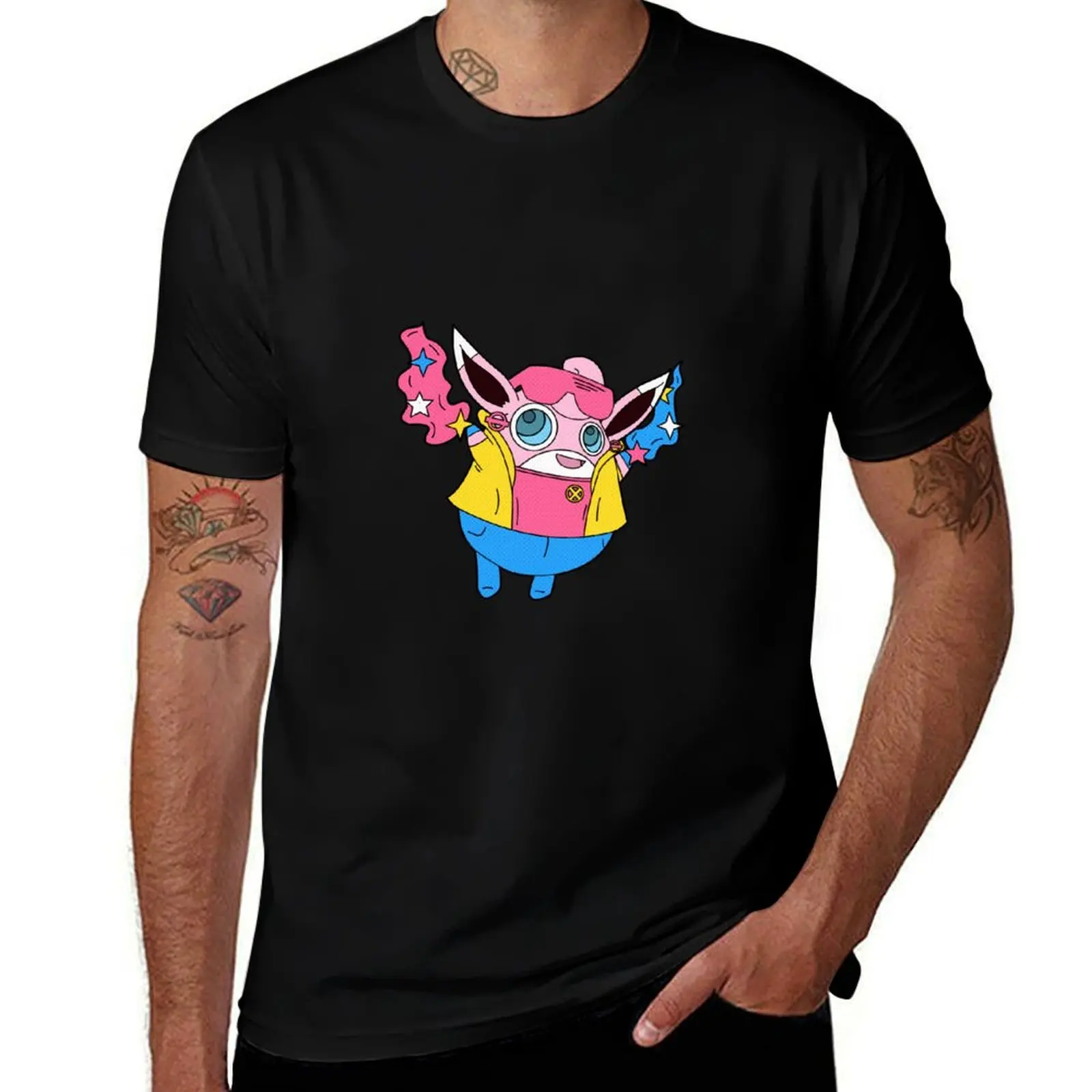 Футболка Wigglytuff x Jubilee, винтажные заготовки, персонализированная футболка, винтажная мужская футболка