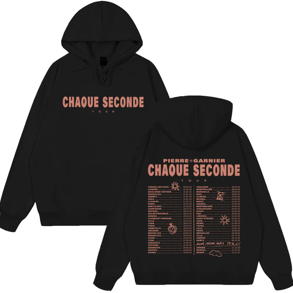 Pierre Garnier Chaque Second Tour 2025, Merch Hoodie, Damen-Frühlingsjacke, heißer Verkauf, Hip-Hop-Retro-Kleidung, übergroße Kleidung