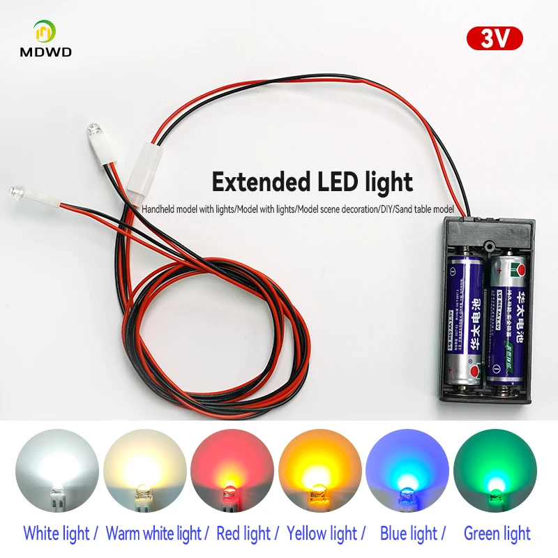 60cm LED Beads Miniature Night Light Bulb Materials for Creative Model Dollhouse Illumination Scene Layout Diorama Kit