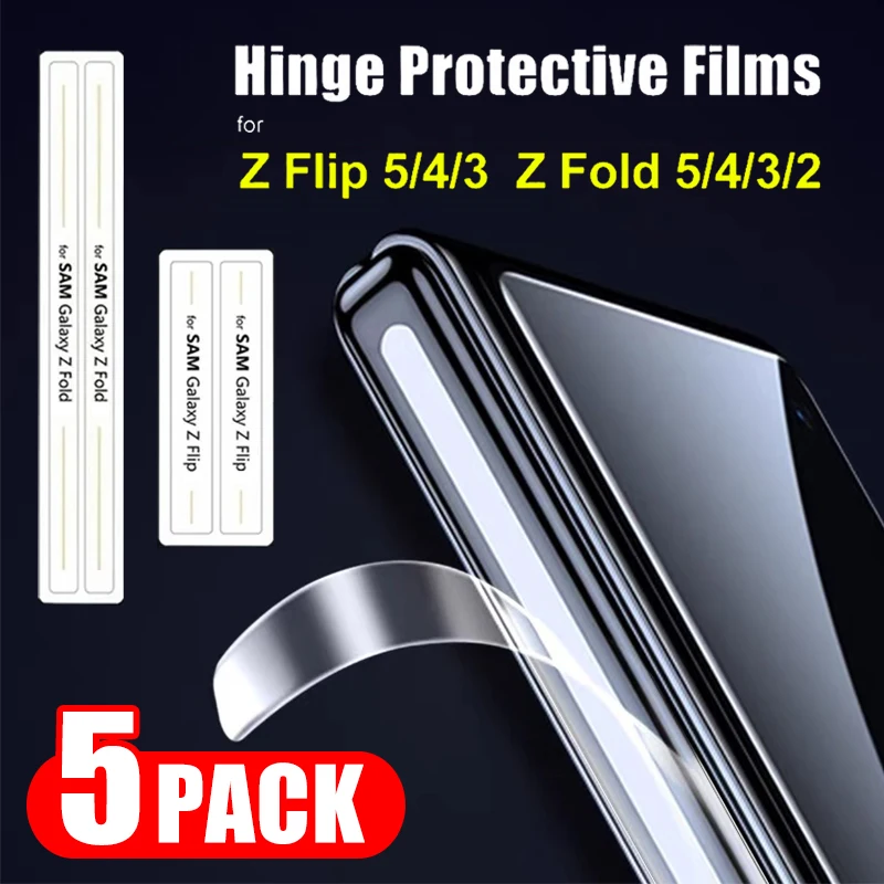 5/1Pcs Hinge Protector Film For Samsung Galaxy Z Flip 5 Fold 5 4 3 2 Anti-Scratch Protective Border Sticker ZFlip5 Hydrogel Film