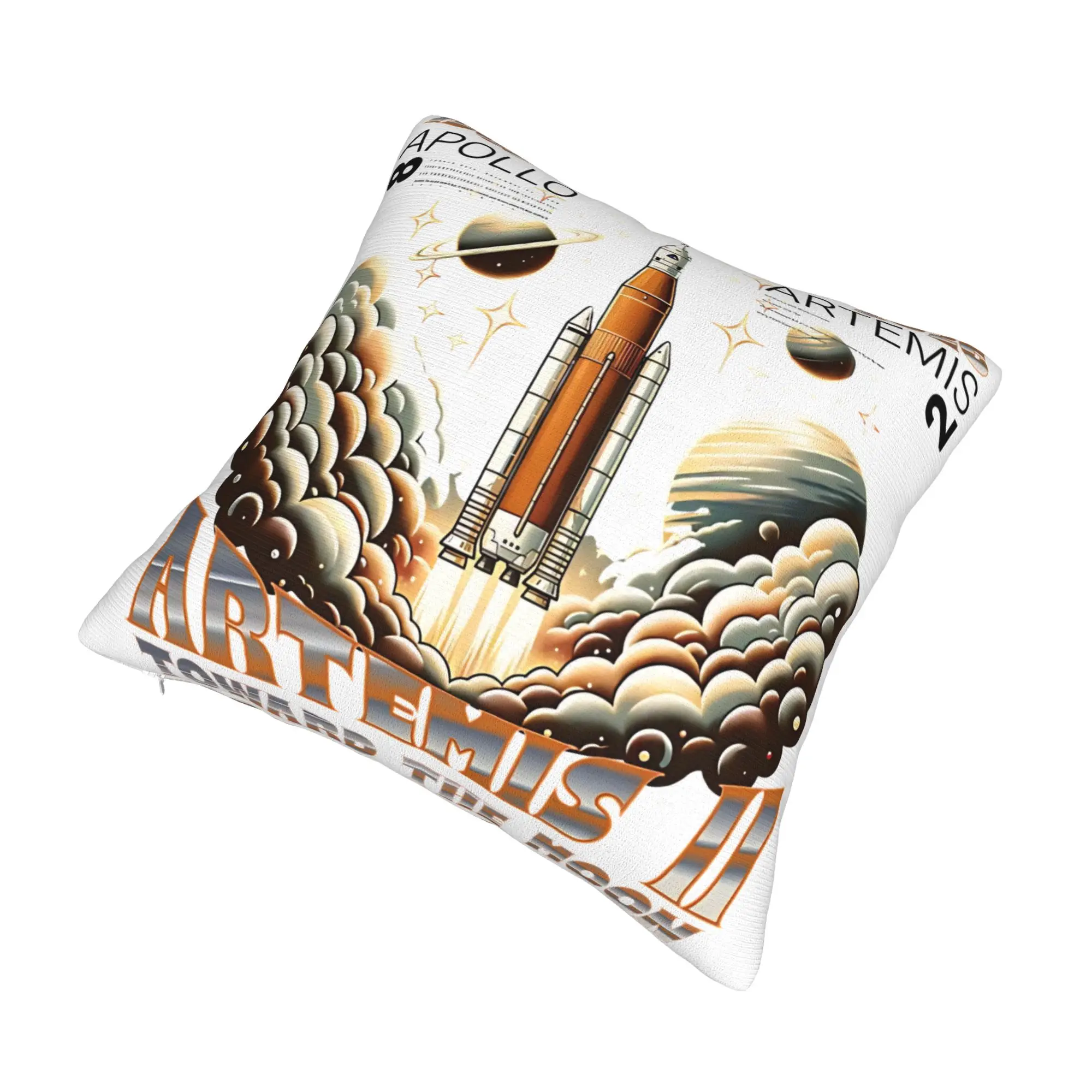Artemis II Mission To The Moon 2026 Artemis 2 Pillow Covers Printed Cushion Cover Decoration Throw Pillow Case Multiple Sizes