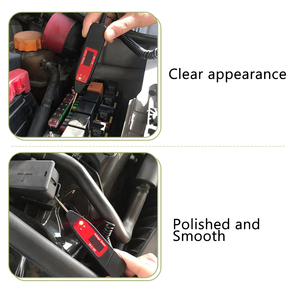 

Digital Automotive Test Light 12v Tester Voltage Display Continuity Checker Car Maintenance Tool Spring Cable Probe