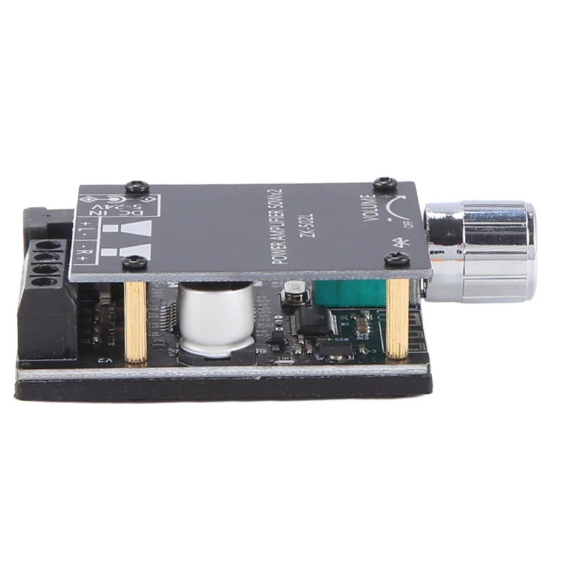 Papan Amplifier Stereo Audio, ZK-502MT 502L Bluetooth 2.0 saluran daya tinggi papan Amplifier Stereo Audio 2X50w suara Bass AMP
