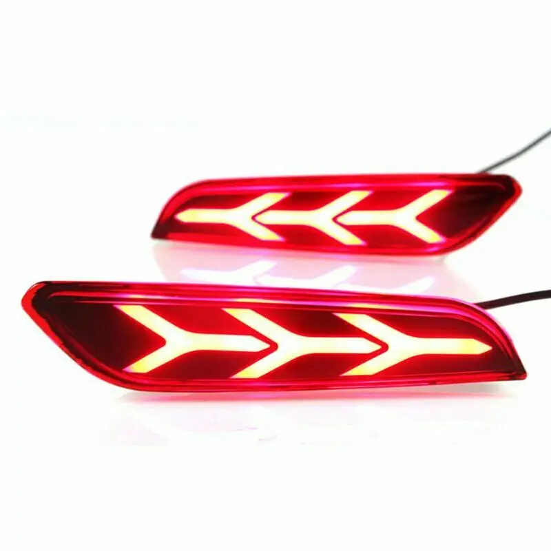 2PCS Red LED Rear Bumper Tail Brake Light for Hyundai IX25 Creta 2017-2018 Fog Lamps Turn Signal Lights Brake Lamp Stop Lights