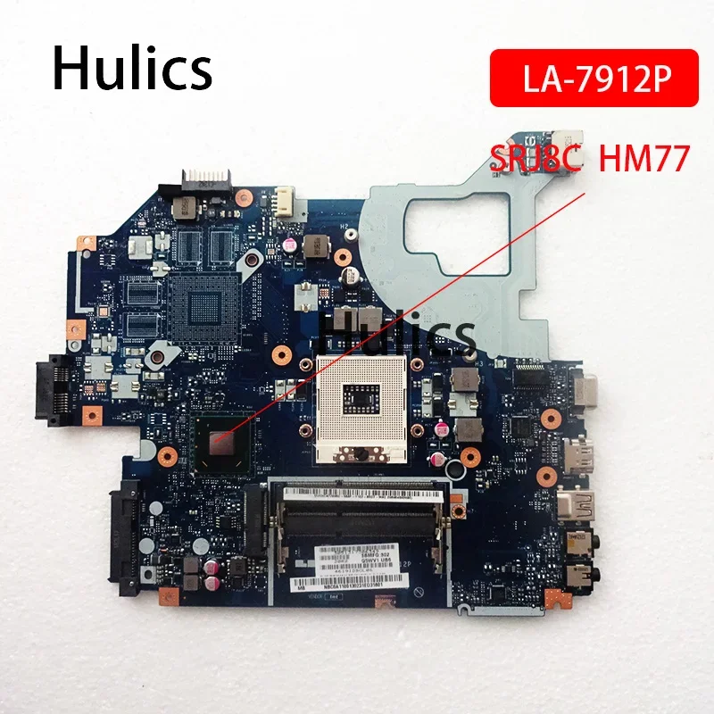 Hulics Used LA-7912P For Acer V3-571G V3-571 E1-571 Laptop Motherboard Q5WVH LA 7912P SRJ8C HM77 Chipset Fit I3 I5 I7 Cpu