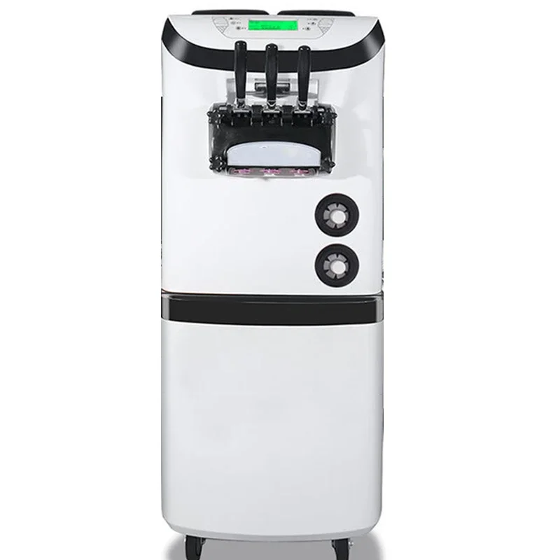 Nuovo distributore automatico di frappè per gelato morbido da tavolo con gelato a 3 gusti 36-42L / H