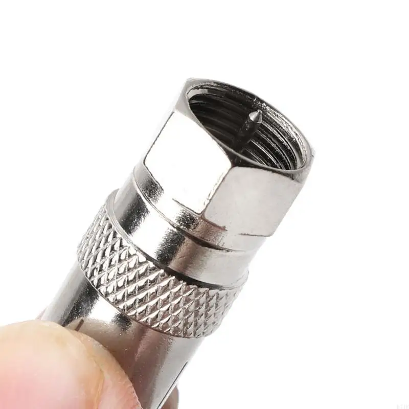 H7JF 2PCS F 유형 수컷 플러그 커넥터 소켓 대 RF 동축 항공 여성 RF 어댑터