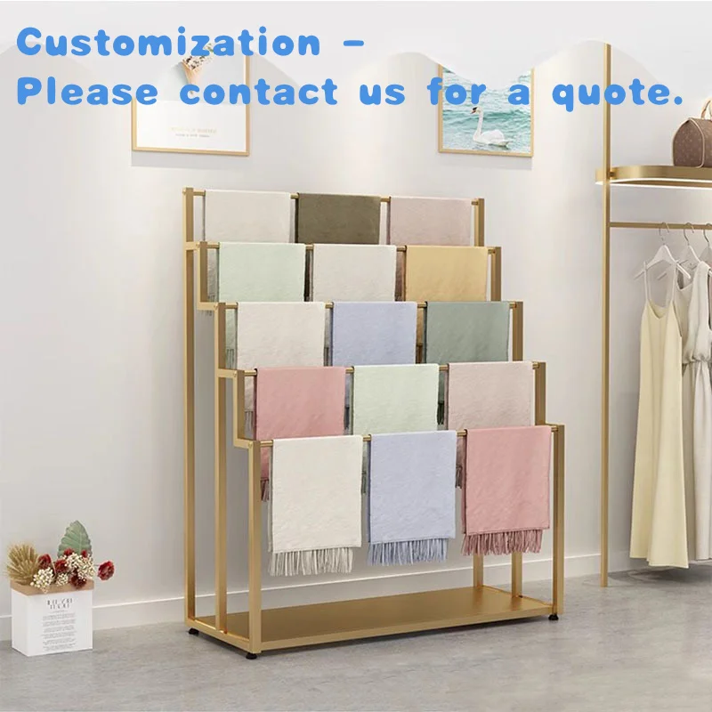 

custom.Kainice Portable Metal Storage Rack Ladies' Boutique Clothes Retail & Blanket Showroom Display Mobile Hanger Shelf